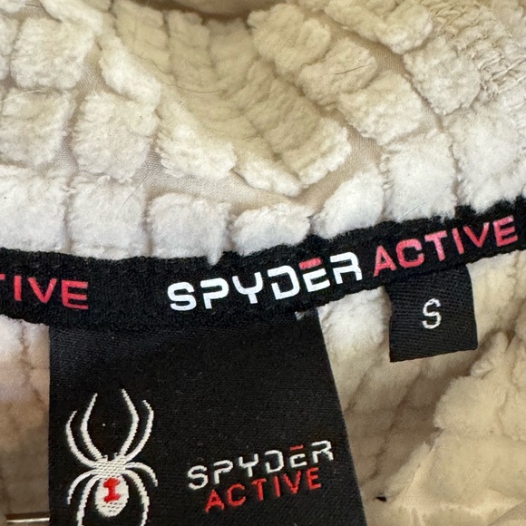 Spyder Cream Sherpa-Lined Active Hoodie NWOT, Size Small - Picture 2 of 3